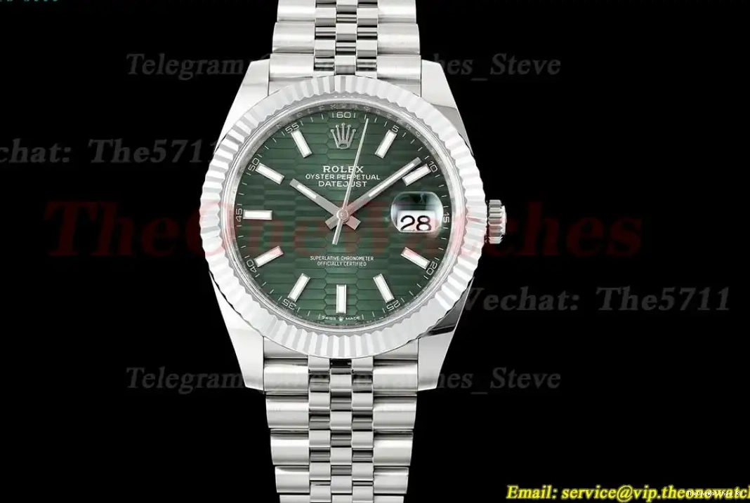 VR3235 Dial SS 41mm Green Textured 126334 JQF Datejust Jub SS 0512